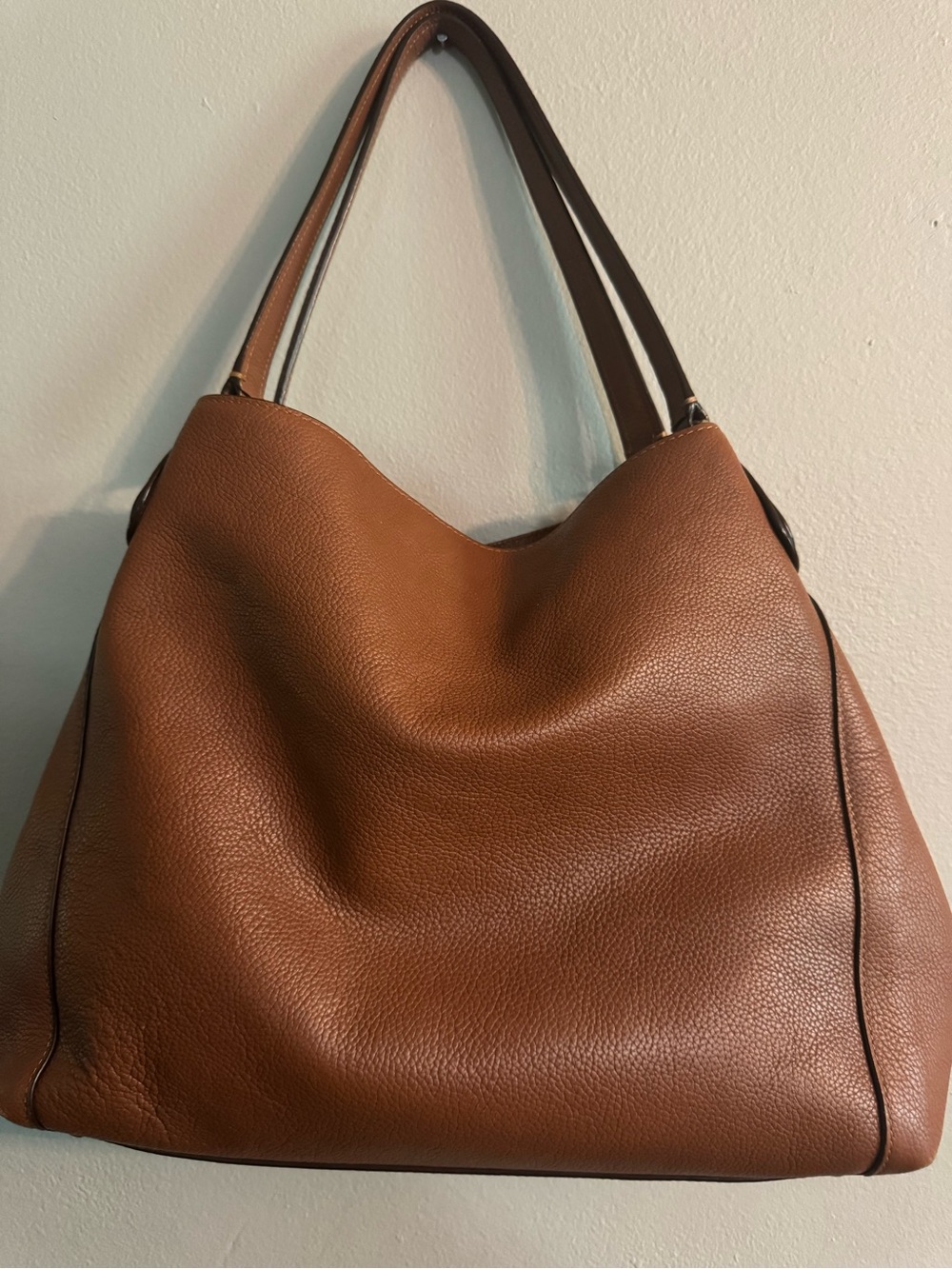 COACH Edie 31 Brown Leather Shoulder Tote - Picture 2 of 7